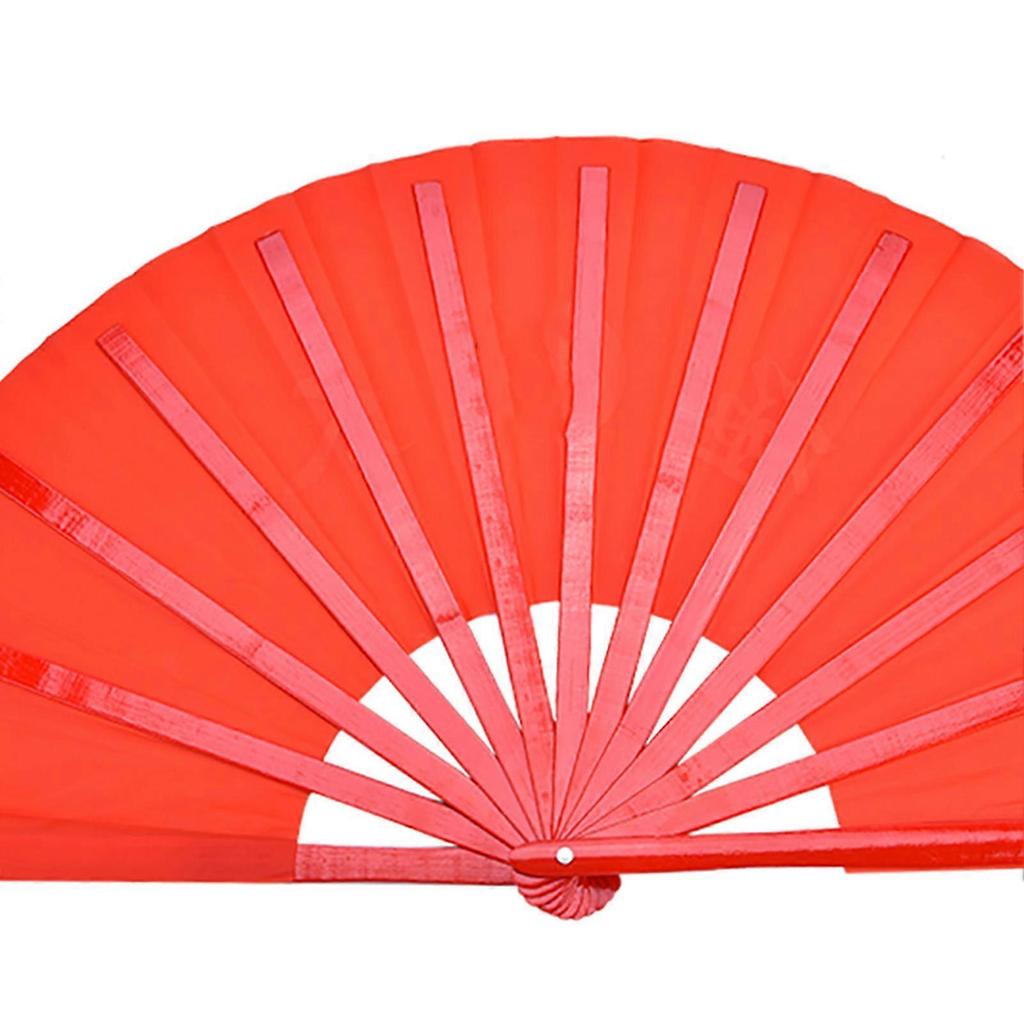 Tai Chi Bojová umění Kung Fu Bambusový hedvábný tanec Trénink Výkon Ventilátor (Červené žebro)