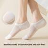 5 par damskich letnich cienkich oddychających skarpetek typu boat z jedwabiu morwowego, antypoślizgowych