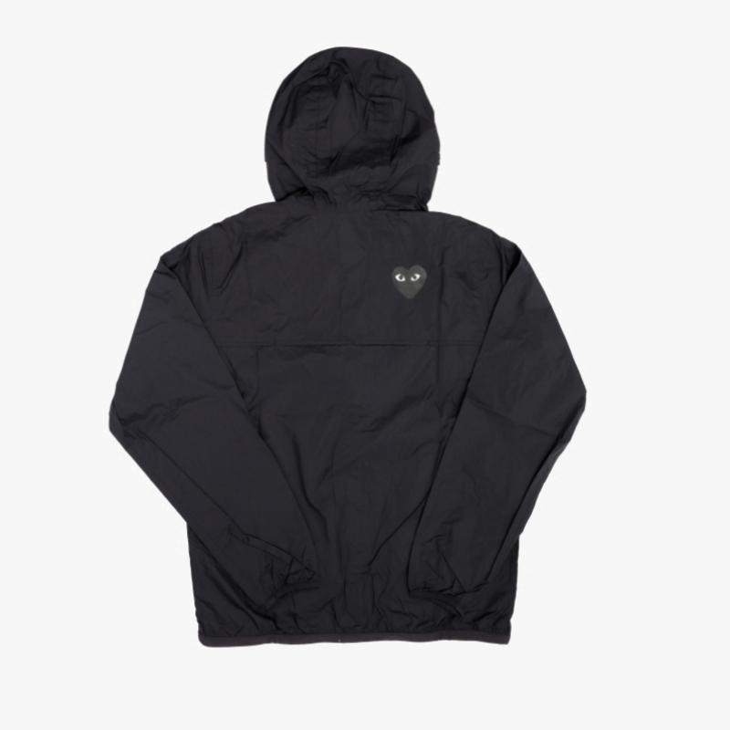 Comme Des Gar Ons PacKable BlacK Heart Wappen JacKet 1 Play X K Way