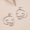 European Fashion American Trendy Hollow Skeleton Earrings Unique Simple Street Jewelry Style
