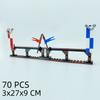 Small Particles Medieval Ancient Weapons War Military Tent Viewing Platform Showdown War Horse Building Block Scene