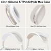 4 In 1 Silicone Case for AirPods Max Clear Soft TPU Ear Cups & Headband Cover
