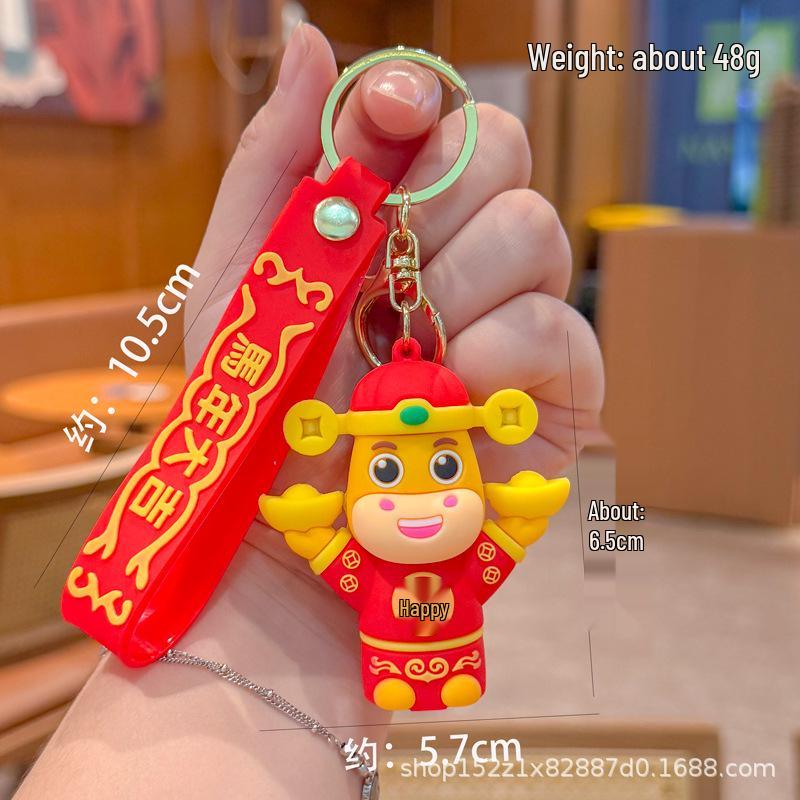 Year of the Horse Zodiac Keychain: Mr. Yi Ma Dang Horse Pendant – Creative Gift for Students’ Backpacks Charge Ahead