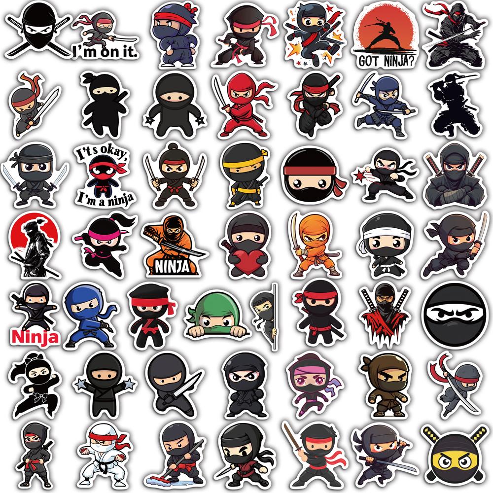 50 STUKS Creatieve Ninja Leuke Cartoon Stickers Notitieboek Telefoonhoesje DIY Waterdichte Decoratieve Stickers