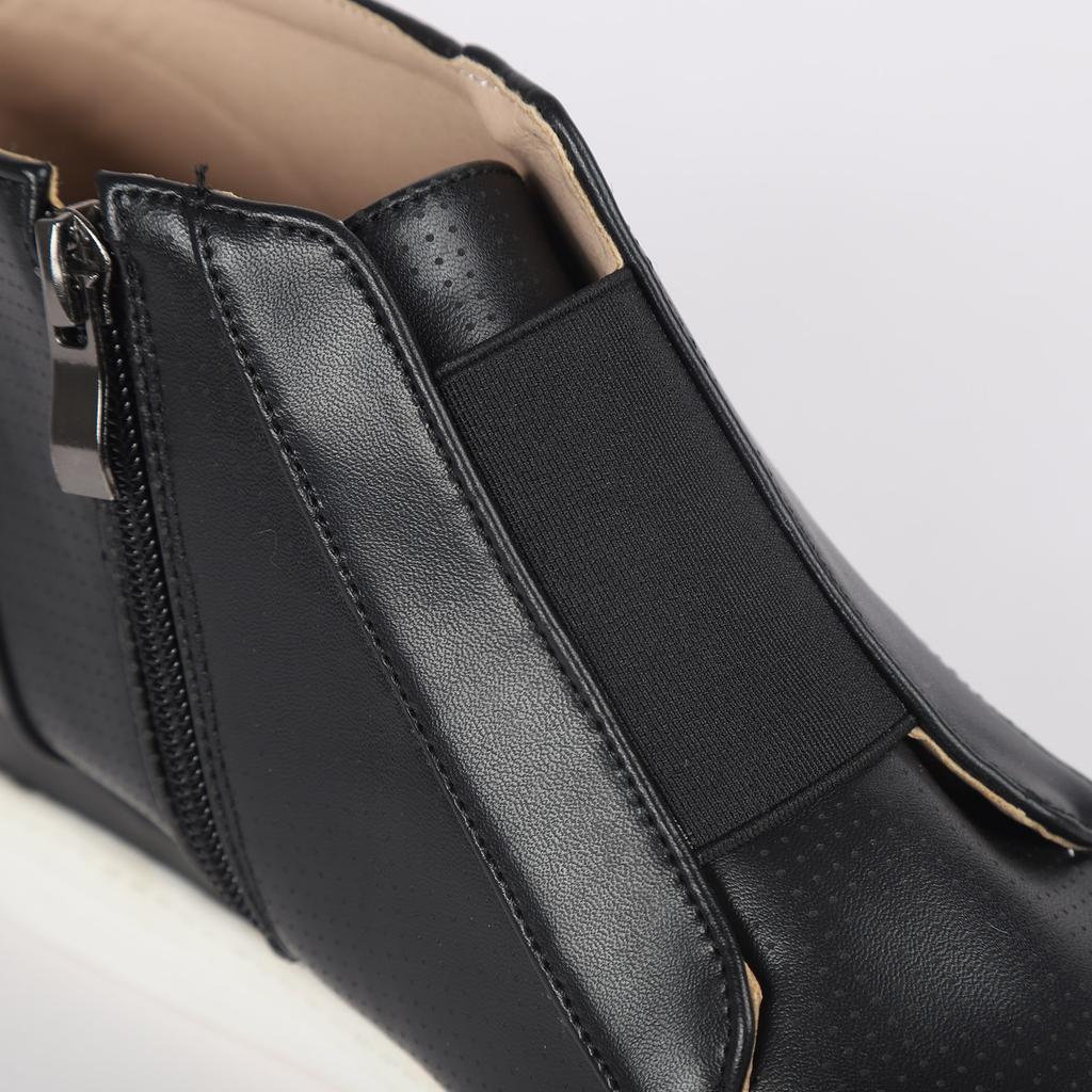 Bottes Chaudes À Vendre Pour Femmes Semelle Compensée Cachée Bottines Talons Hauts Baskets Fermeture Éclair Latérale Chaussures Courtes Pour Femmes Botas Mujer