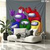 Among Us Custom Name Wall Tapestry Aesthetic Wall Hanging Printed Fabric Blanket Decorative Tapestries for Bedroom Living Room Home Decor