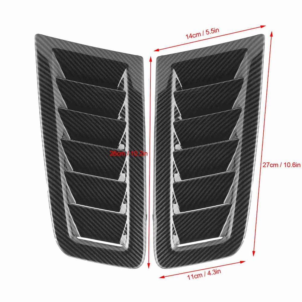2PCS Universal Mount Engine Cover Air Intake Mesh for Focus RS MK2 Style Engine Hood Modification