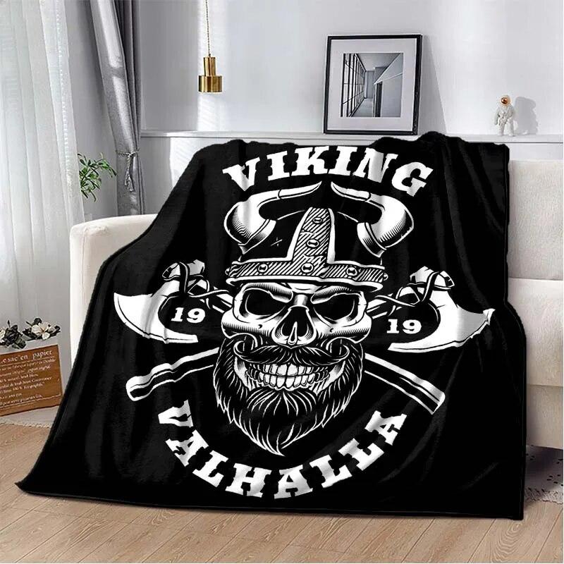 Die Vikings Fashion Blanket-Lightweight Flannel Throw for Sofa and Bed ,Digital Printed Blanket with Soft & Worm Flannel Fabric