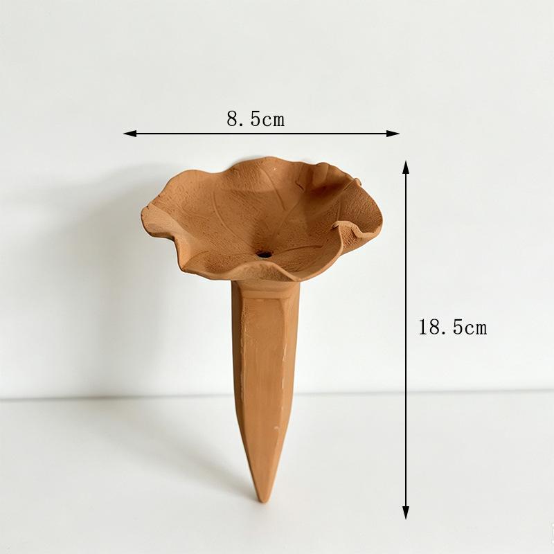 Terracotta & White Ceramic Self‑Watering Spike Automatic Plant Waterer for Potted Plants