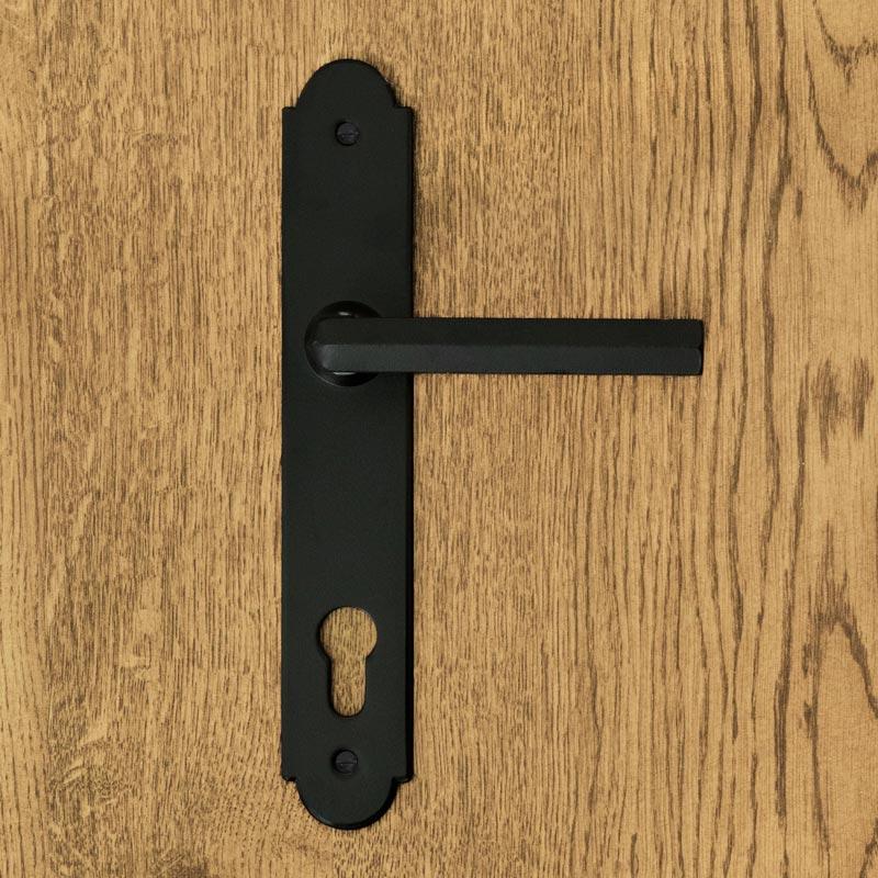 ALBA handle with plate for 90mm insert, BLACK