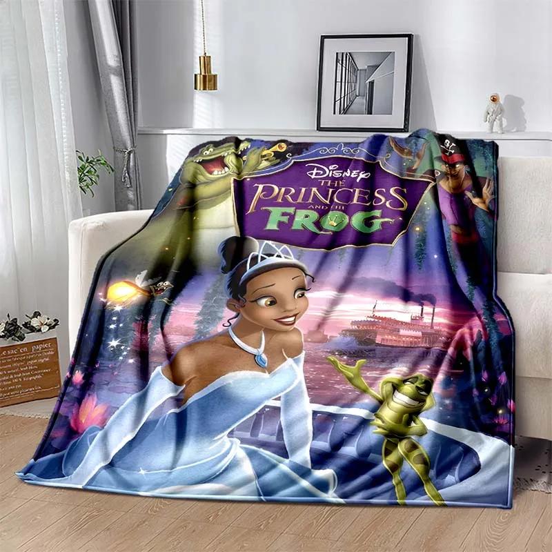 Soft Princess and The Frog Warm Blanket Fluffy Children and Adults Sofa Plush Bedspread Throw Blanket for Sofa Bed
