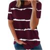 Women's Fashion Casual Loose Round Neck Printed Short Sleeve T-Shirt Top