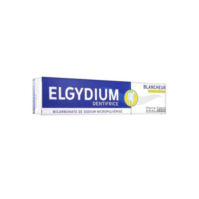 Dentifrice - Elgydium - Blancheur Fraîcheur Citron - 75ml - Bicarbonate De Soude - Arôme Citron