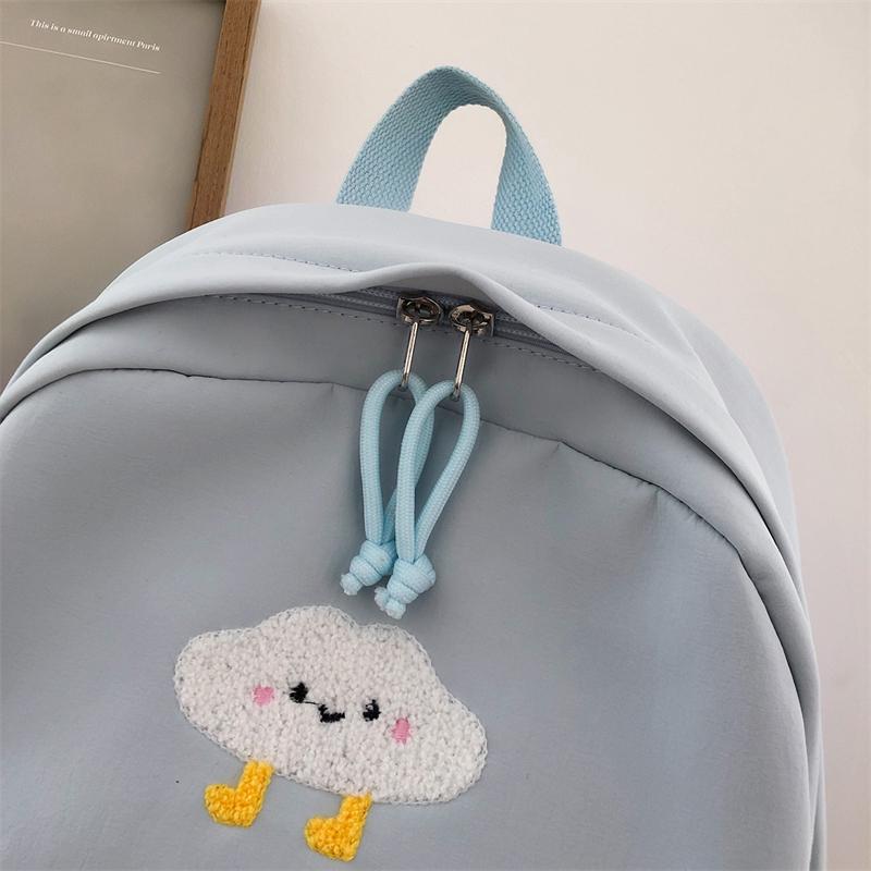 Cartoon Women's Backpack Student Large Capacity School Bag Color Block Campus Backpack