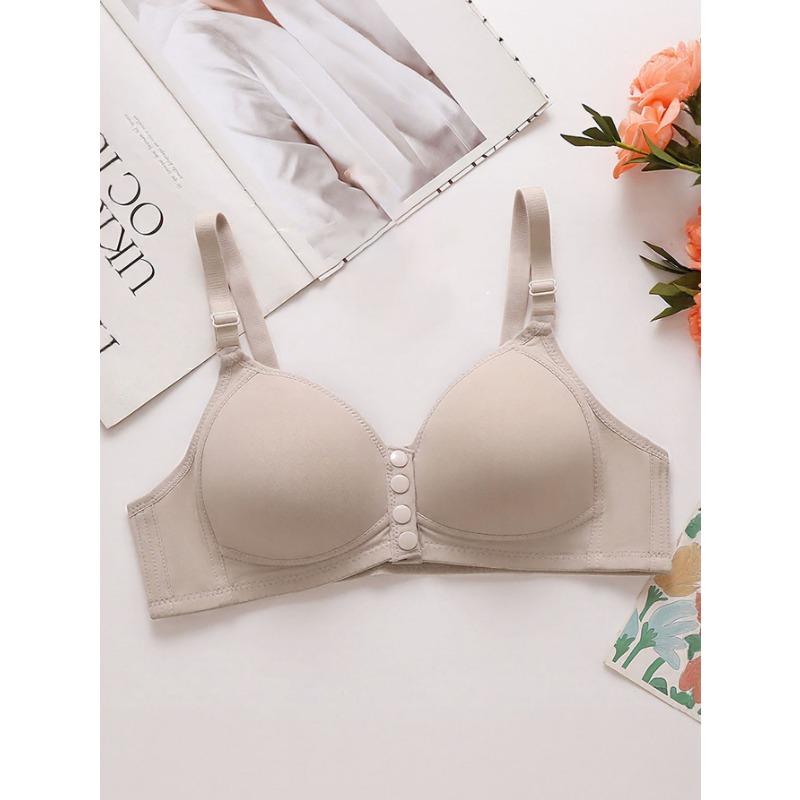 Women Front Clasp Wire Free Back Beautifying Tank Style Thin Plus Size Bra