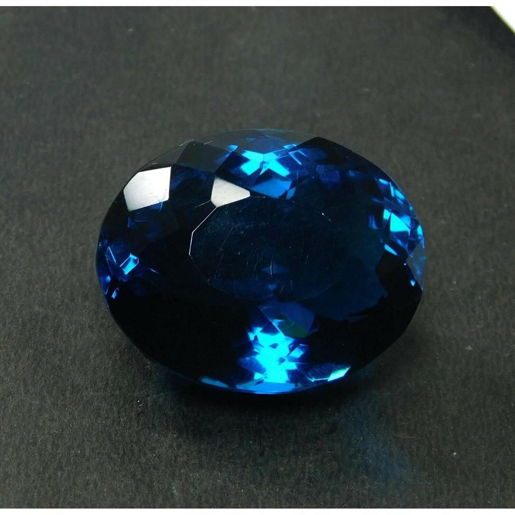 Teal Blue Sapphire 40.00 Ct Flawless Ceylon Oval Cut Loose Gemstone CERTIFIED AU-60 004 002