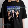 Morticia Addams Vintage Style Grafik-T-Shirt, verblasstes Design