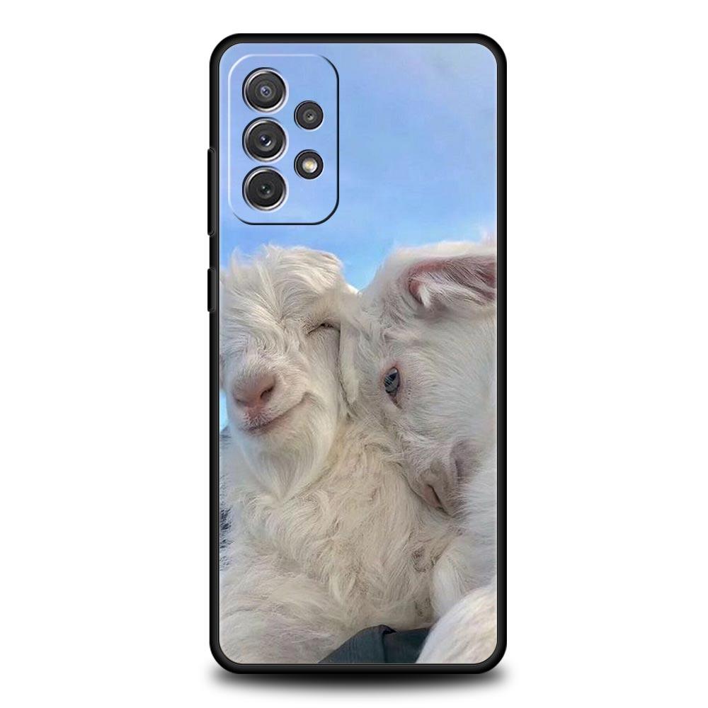 Мультяшный Милый Козлик Чехол для Телефона Для Samsung Galaxy A15 A13 A51 A71 A41 A31 A21S A03S A05 A35 A32 A55 A23 A25 A33 A53 A73 5G Чехол
