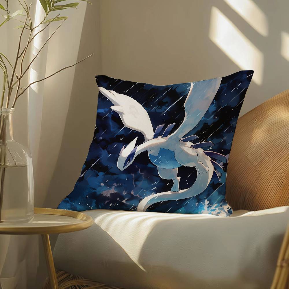 Pokemon HD Artwork Collection Plush Pillow Cover Soft Short Plush Cushion Cover For Sofa Bedroom Home Decor Gift