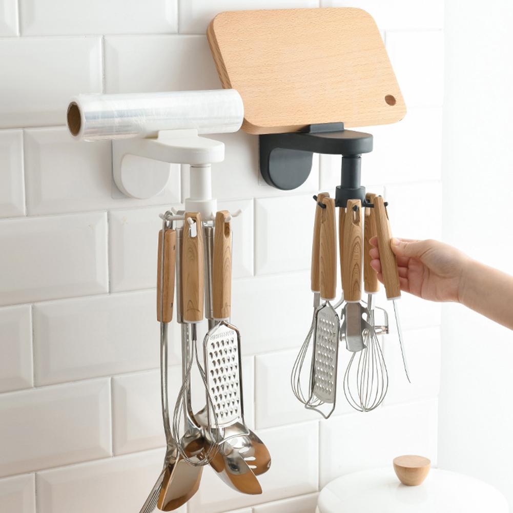 Kitchen Swivels Holder No Drilling Storage Organiser Rack For Bathroom