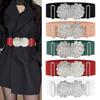 Metal Buckle Women Elastic Band Solid Color Dress Belt Creative Stretch Waistband  Jeans