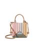 2025 Trendy Contrast Stitching Shoulder & Messenger Bag - Stylish Pleated Handbag for Women