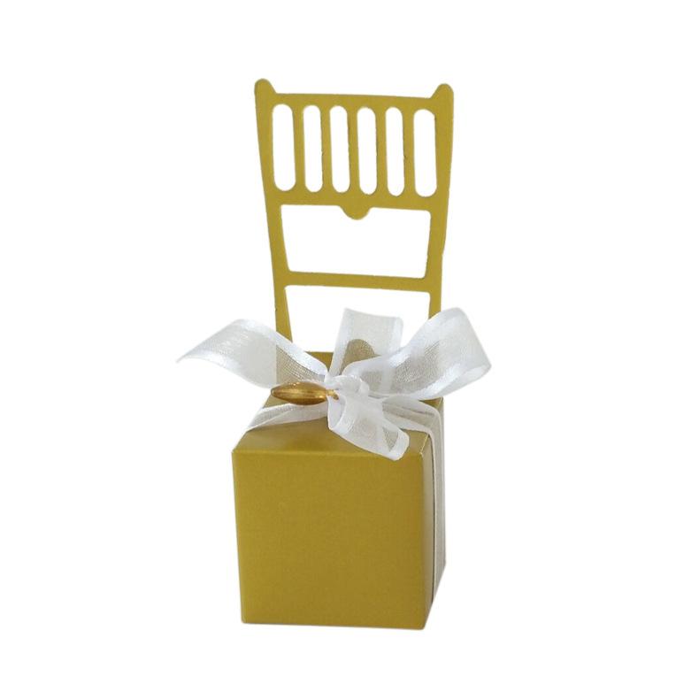Happy Candy Box European Wedding Supplies Return Gift Silver Chair Baby Full Moon Gold Chair Candy Box Accessories not included