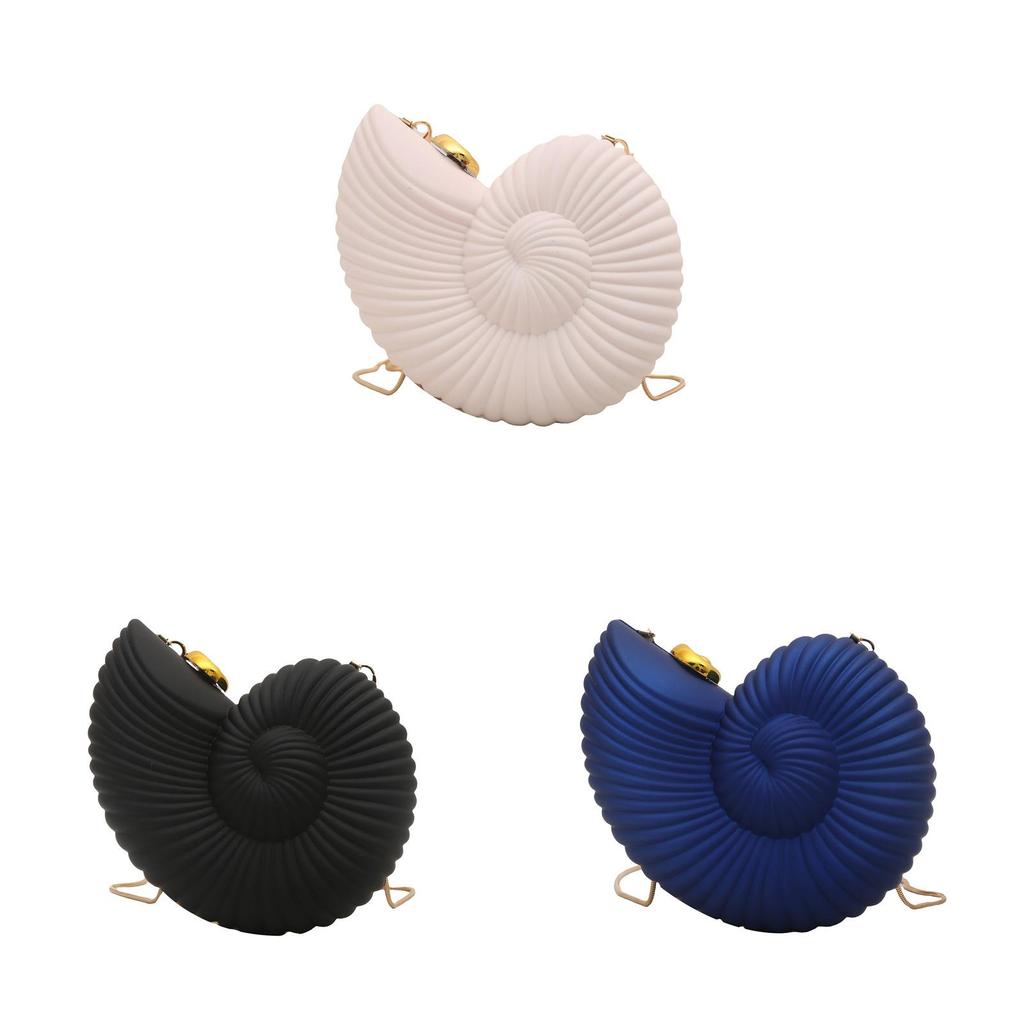 Asia Acrylic Sea Shell Crossbody Bag With Lock Closure For Daily Wear