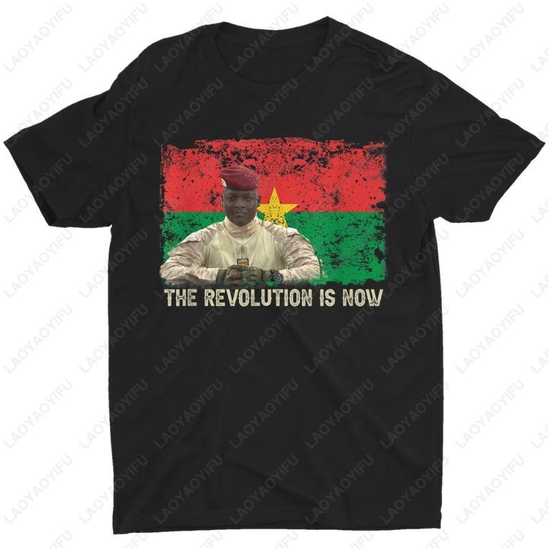 President Ibrahim Traore Burkina Faso Tribute Men Women TShirt Vintage Nostalgia Classics Men Women Cotton Hipster Tops Male Tee