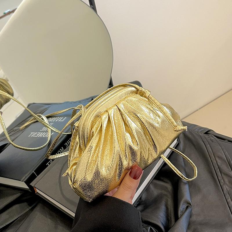 

Шикарные вечерние сумочки для женщин, роскошные дизайнерские сумки, золотистые лазерные сумки через плечо, клатч для званого ужина 18x12x5cm серебряный
