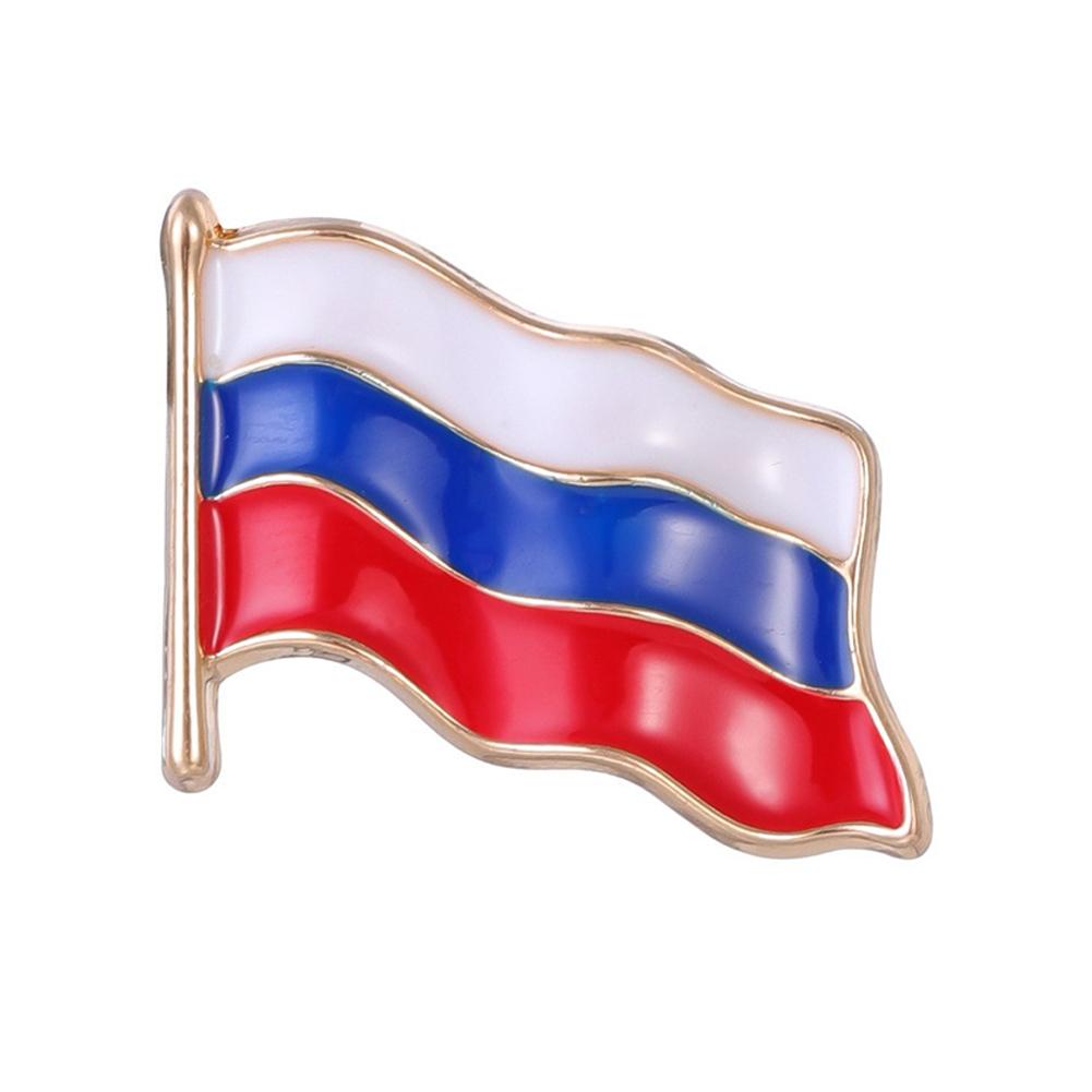 Enameled Russia National Flag George Ribbon Brooches Alloy Wheat Ear Bow Tie Pin Women Coat Shirt Corsage Hat Bag Badge
