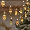 1pc 10/20LED Christmas Snow Globe String Lights Santa Claus Christmas Tree Reindeer Doll Wish Light For Wedding Party Home Decor