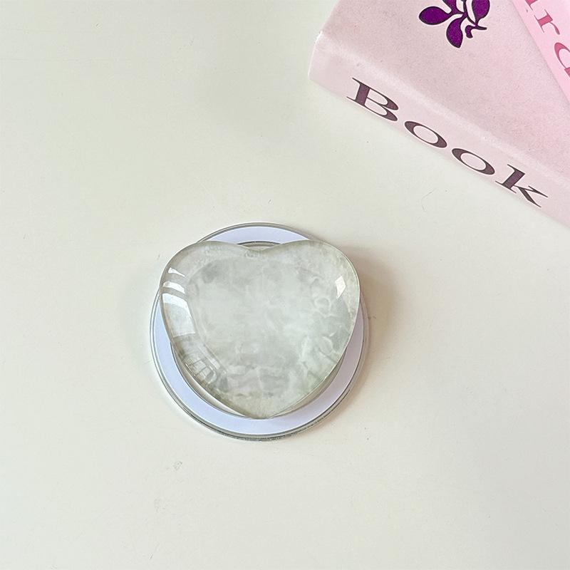 Glass Love Mobile Phone Airbag Bracket Pasted Magnetic Telescopic Desktop Watching Drama Tracking Support Ring Creative Pattern