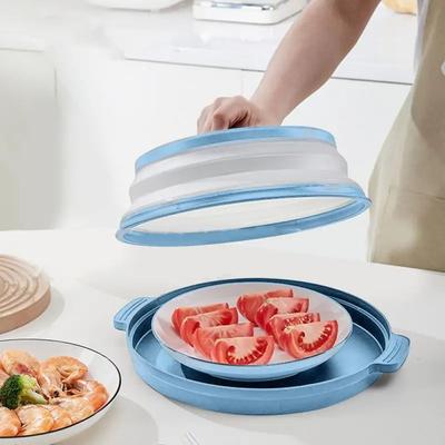 Ventilated Heating Folding Cover With Tray Splash Guard Microwave Splatter Cover  Vegetables