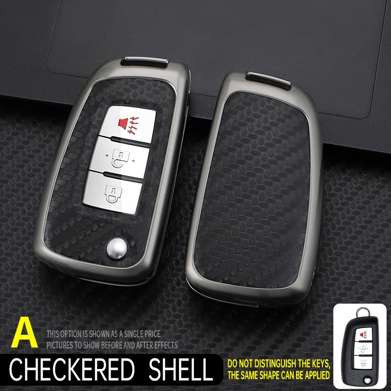 Compatible Metal Buckle Shell for 14th Gen Nissan Altima, Sylphy, Qashqai, X-Trail, Murano, Tiida, Terra, Bluebird. OPP Bag