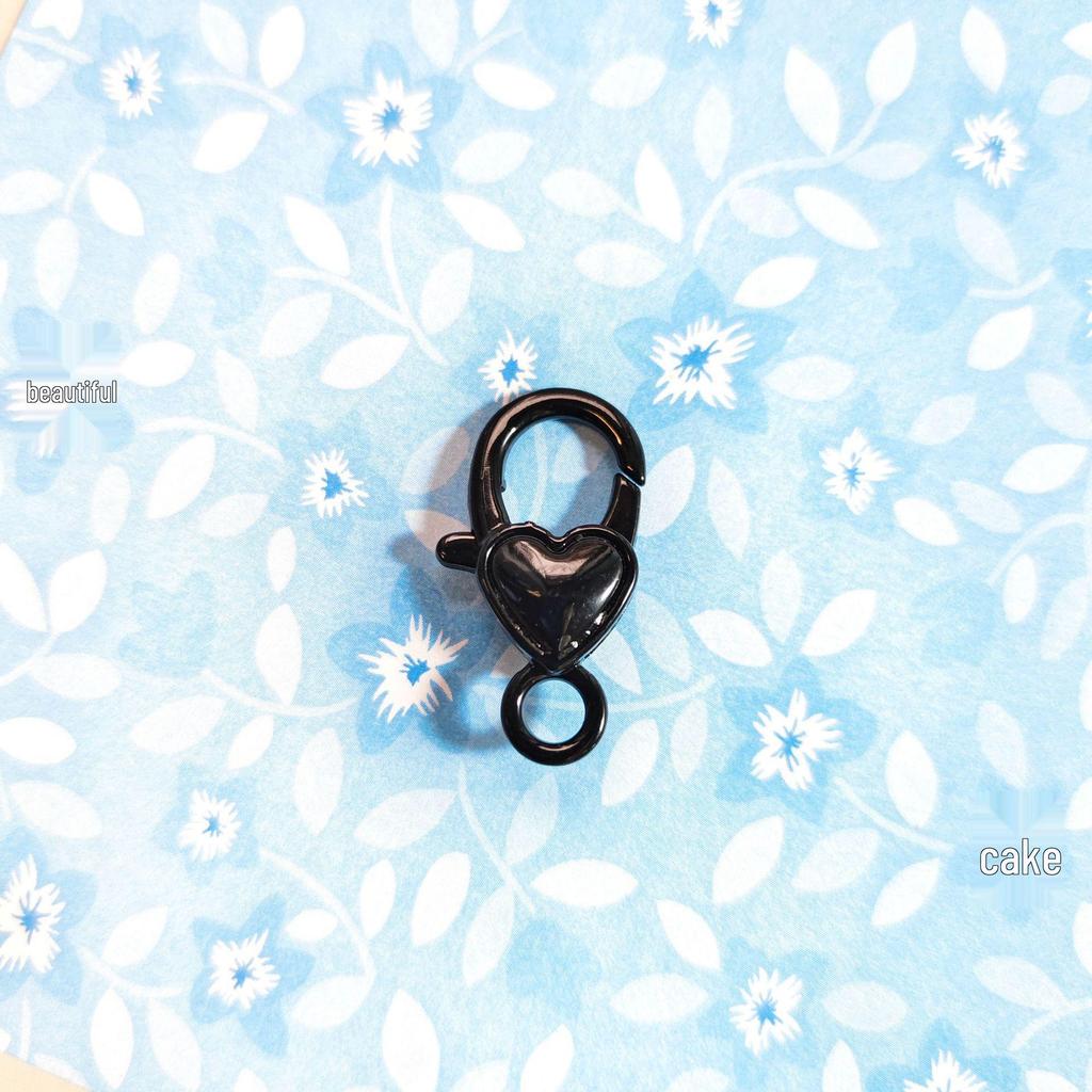 Cute DIY Heart Lobster Clasp Keychain Pendant with Spray Paint Colors