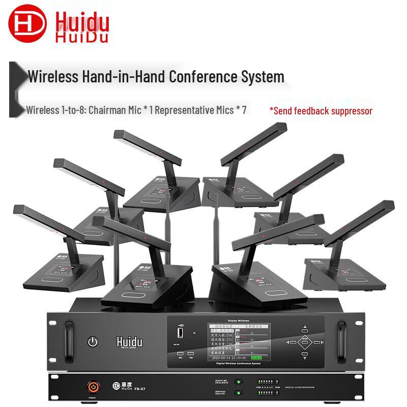 

Huidu WH-590 Wireless Conference Microphone System (1-to-8) (CN version)