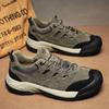Suede Leather Men's Treking Footwear Lace Up Male Hiking Shoes Non-Slip Retro Casual Shoes for Men Soft Outdoor Walking Sneakers