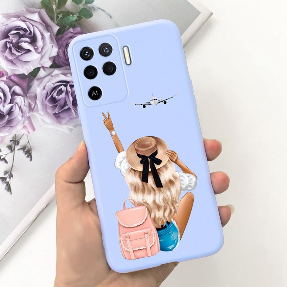 For OPPO Reno 5 Lite Case CPH2205 Popular Flower Soft Silicone Back Cover For OPPO A94 5G CPH2211 A 94 Reno 5Z Reno5 Lite Bumper