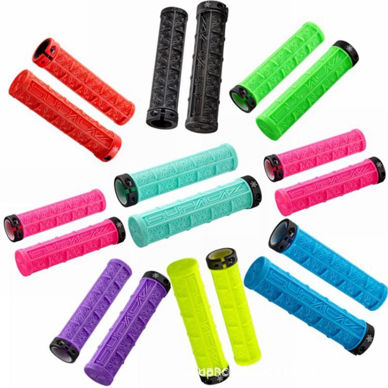 Supacaz Chrysanthemum Handlebar Grips Mountain Bike Silicone Shock Absorbing Lock-on Grip Set
