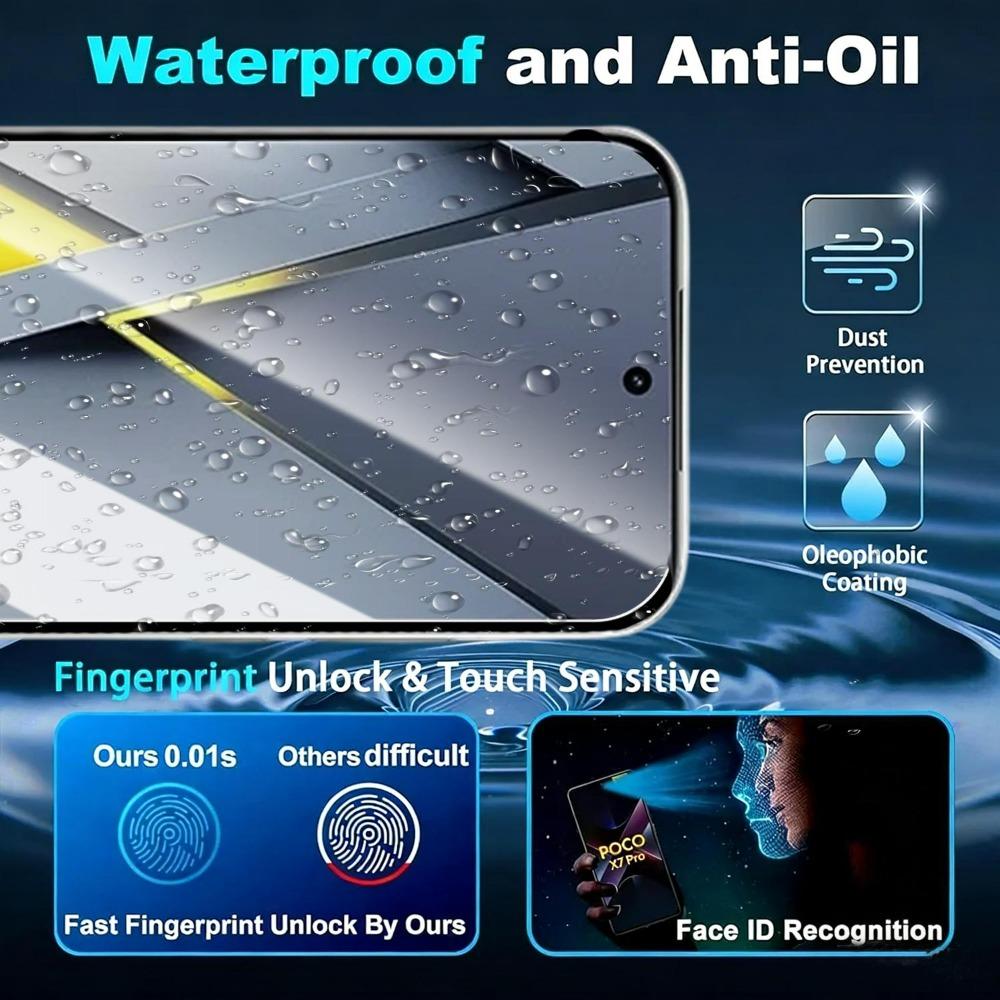 1-4Pcs 9H Tempered Glass Screen Protectors for Xiaomi POCO F8 Pro Full Coverage Protective Glass Films for Xiaomi POCO F8 Ultra
