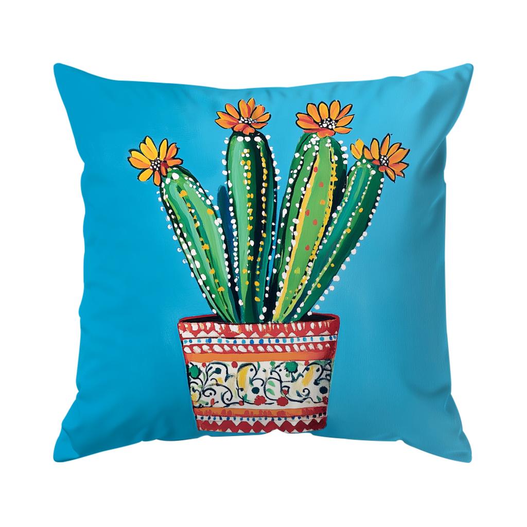 Cactus Pillowcase Bedroom Sofa Cushion Cover 100% Polyester Living Room Cushion Pillowcase Home Comfortable Decor