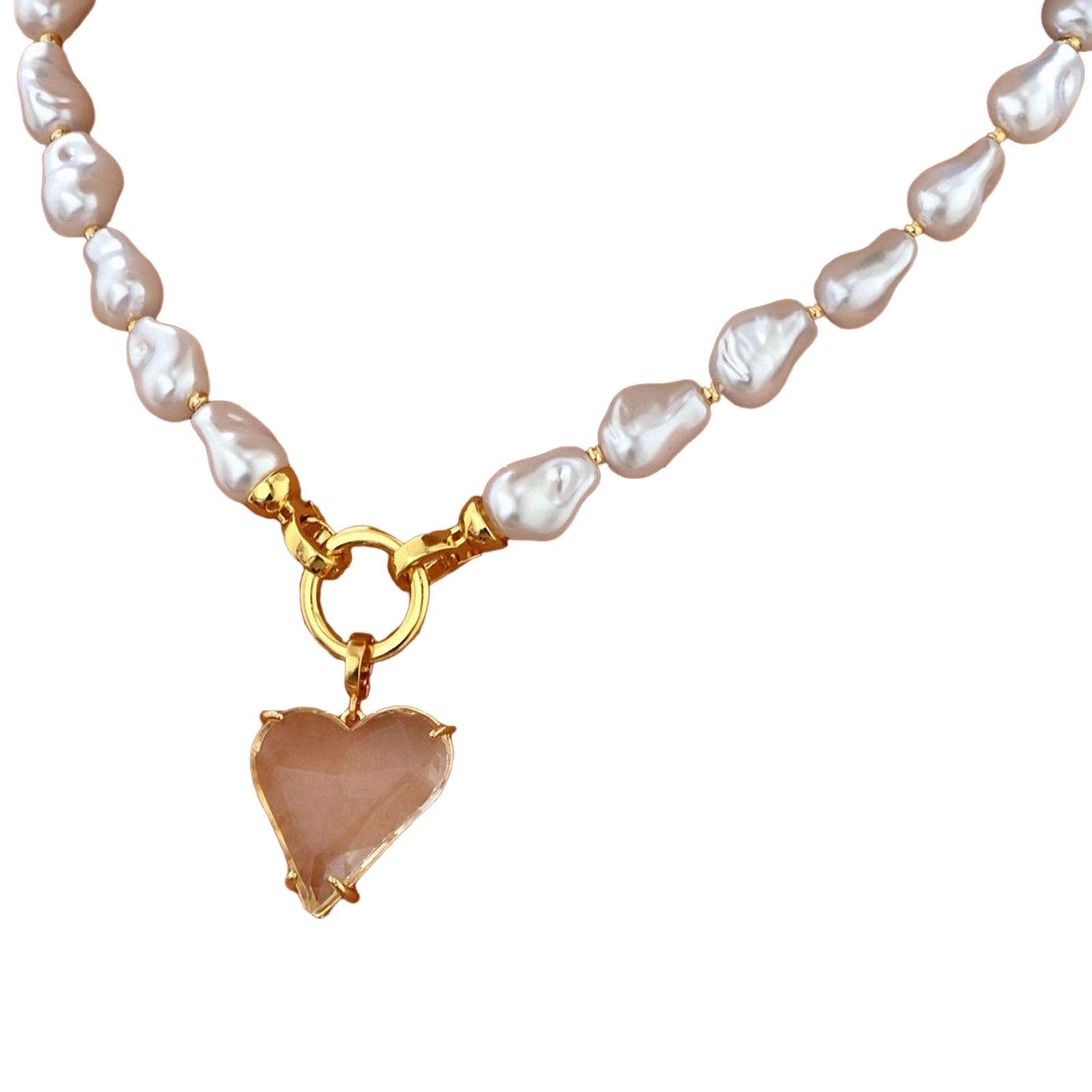 

Винтажное барочное ожерелье из бусин, имитирующих жемчуг, стильная шейная цепочка, бижутерия для формальных мероприятий и свадебных вечеринок T2