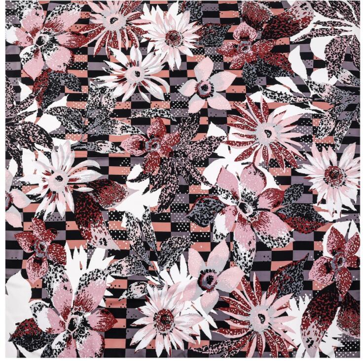 Luxury Brand Silk Scarf Multicolor Sunflower Scarf New Design Print Kerchief Women Neck Shawl Wraps Echarpe 130cm