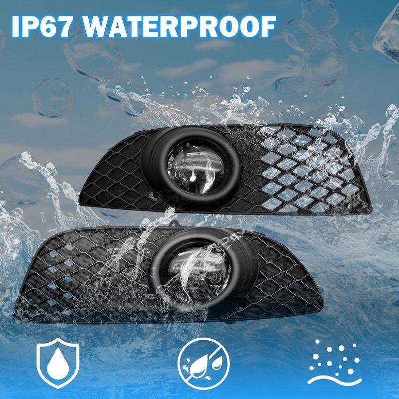 Halogen Fog Lights for Mitsubishi Lancer 2007 - 2015 Front Bumper Driving Fog Lamp Assembly with Switch & Wiring Harness