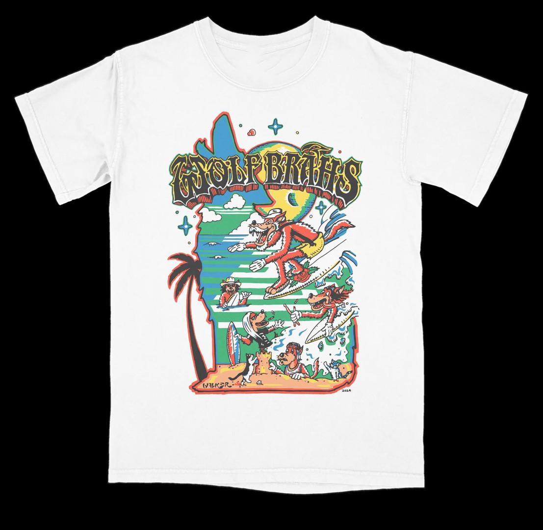 Bob Weir Wolf Bros white T-shirt unisex All sizes XX849 M