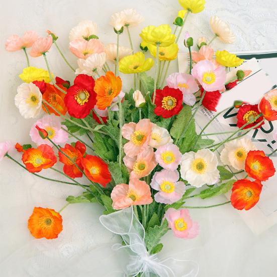 Flor Artificial Flor de Seda Falsa Realista Hogar Oficina Boda Fiesta Interior Exterior Decoración de Plantas de Floración Falsa