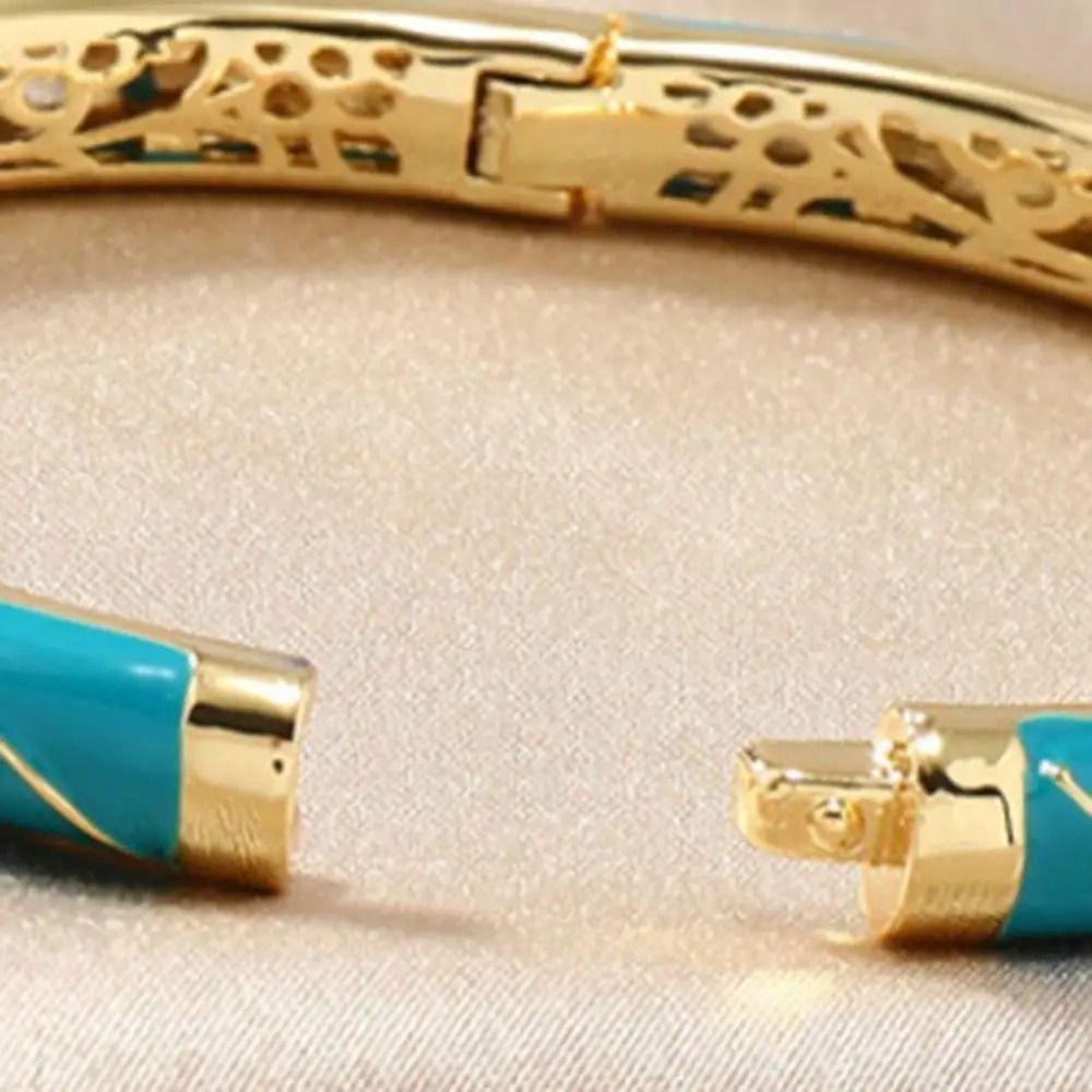 Tradiční Vintage Cloisonné Náramek Dvojitý Náramek Dámský Náramek na Ruku Šperky Dárky