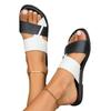 European and American New Color Matching Women's Slippers Foreign Trade 2025 Flat-bottomed Large-size Sandals Women's Spring and Summer New Models