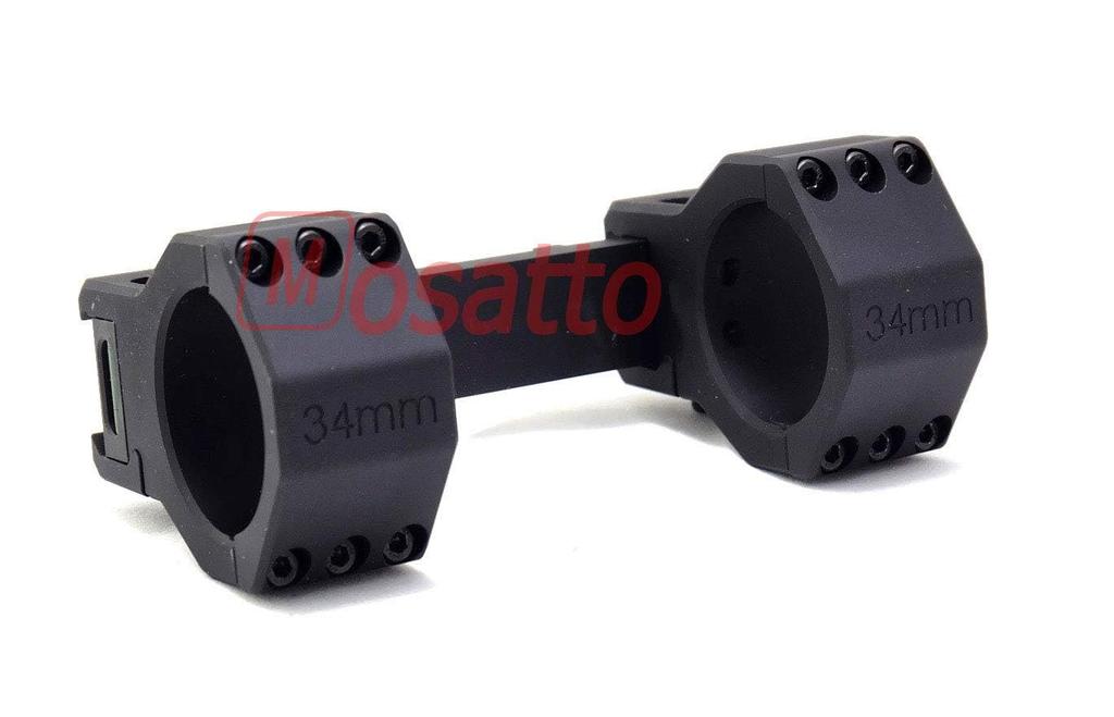 SILVERBACK SRS A1 DESERT TECH Scope Mount | 34mm Compatible, Adapter Included, Built-in Level (SBA-SMT-01-1)